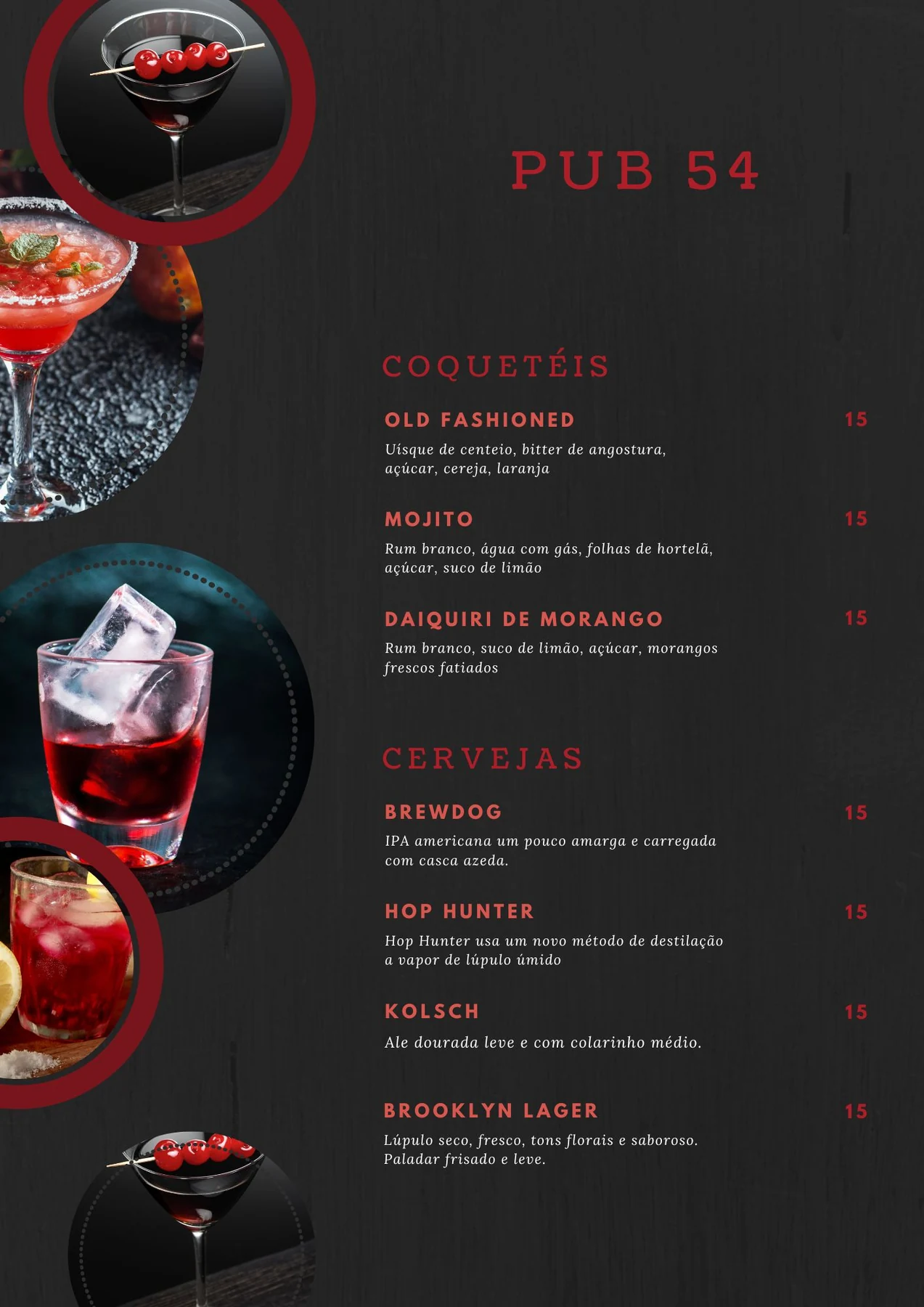 Casa Haron restaurant menu design