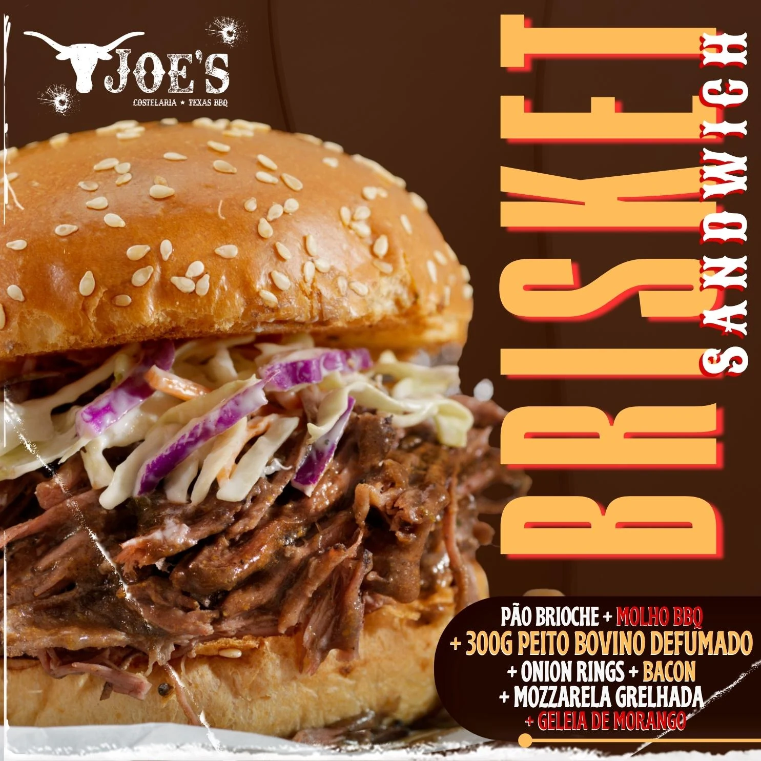 Joe's Costelaria BBQ burger promotional design