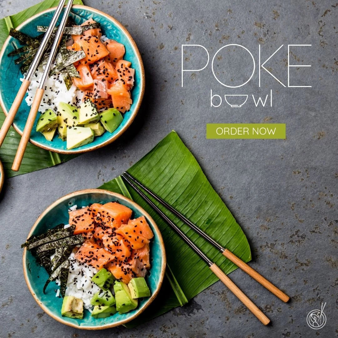 Poke Bowl food campaign design