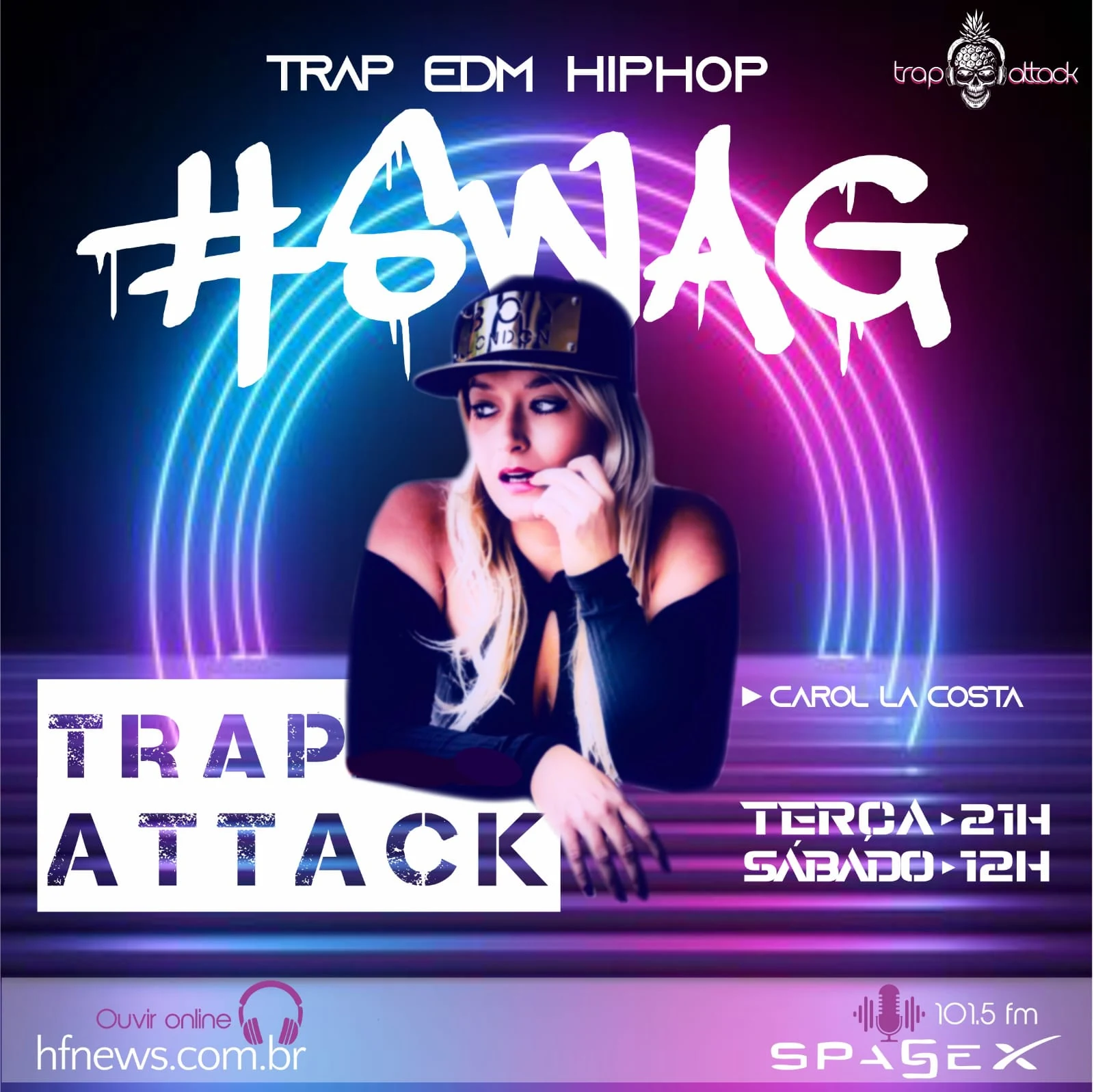Trap Attack radio and music event campaign design